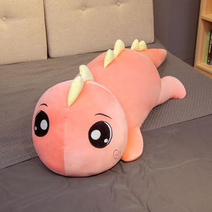 Planet Gates 60cm / Pink Giant Big Eyes Dinosaur Plush Toy Soft Stuffed Cartoon Animal Dinosaur Doll Girlfriend Sleeping Pillow Baby Kids Birthday Gift