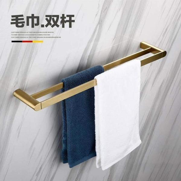 Planet Gates 60cm towel bars Gold Bathroom Hardware Set Bathrom Shower Shelf Wall Mounted Corner Shelf Organizer 304 Stainless Steel Brushed