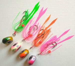 Planet Gates 60g 4pcs 1 4pcs 135g/100g/80g/60g/40g Pesca Slider Snapper/Sea bream Jig head with skirt  lead jig jigging lure free shipping