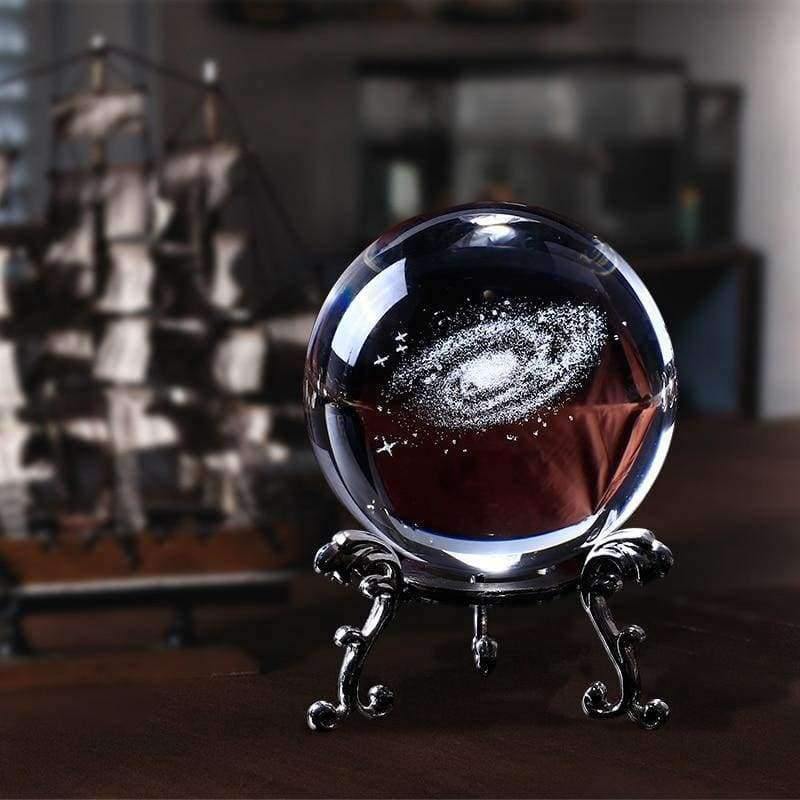 Planet Gates 60mm-ball 60mm 3D Laser Engraved Galaxy Glass Ball Quartz Crystal Home Decoration Accessories Miniatures Boy Gifts