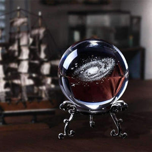 Planet Gates 60mm-ball 60mm 3D Laser Engraved Galaxy Glass Ball Quartz Crystal Home Decoration Accessories Miniatures Boy Gifts
