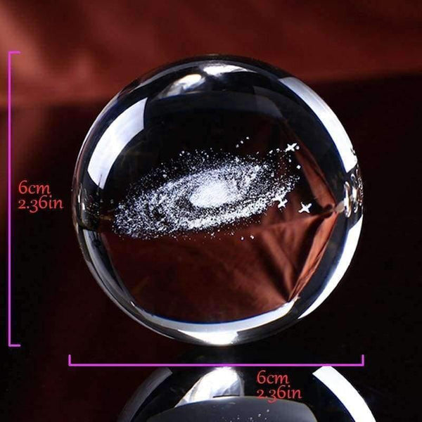 Planet Gates 60mm-ball 60mm 3D Laser Engraved Galaxy Glass Ball Quartz Crystal Home Decoration Accessories Miniatures Boy Gifts