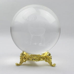 Planet Gates 60mm ball with base New Popular Metal Golden Base Stand for Crystal Ball Crystal Stone Diamond Display