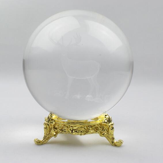 Planet Gates 60mm ball with base New Popular Metal Golden Base Stand for Crystal Ball Crystal Stone Diamond Display