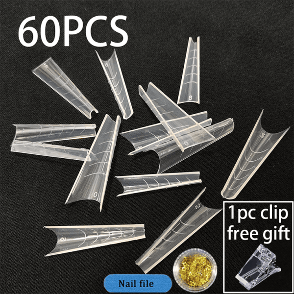 Planet Gates 60PCS BE-1CLIP BAG 120/60PCS Nail Forms Art Tools For UV Gel Quick Building Extension Forms Top Molds Dual Forms Upper Forms For Nails Mold