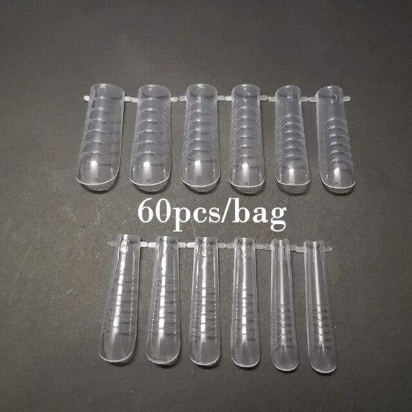 Planet Gates 60pcs in bag Dual Nail Forms French False Tips Builder Poly UV Nail Gel System Acrylic Nail Art Decorations Long Full Cover Easy Tools