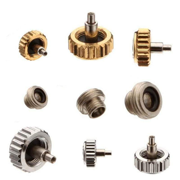 Planet Gates 60pcs/set Watch Crown 5.3mm 6.0mm 7.0mm Copper Watch Repair Tools Assortment Parts Accessories Kits