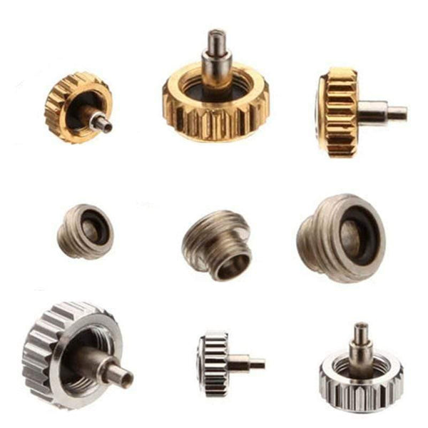 Planet Gates 60pcs/set Watch Crown 5.3mm 6.0mm 7.0mm Copper Watch Repair Tools Assortment Parts Accessories Kits