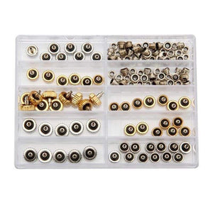 Planet Gates 60pcs/set Watch Crown 5.3mm 6.0mm 7.0mm Copper Watch Repair Tools Assortment Parts Accessories Kits