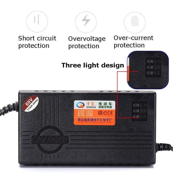 Planet Gates 60V 20AH Battery Charger For Scooter Wheel Electric Bicycle E-bike Lead Acid Battery