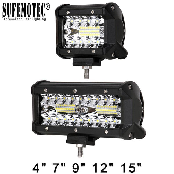 Planet Gates 60W Combo Beam x1 60W 120W 180W 4x4 Offroad Led Light Bar For Cars Combo Beams Off road SUV ATV Tractor Boat Trucks Excavator 12V 24V Work Lights