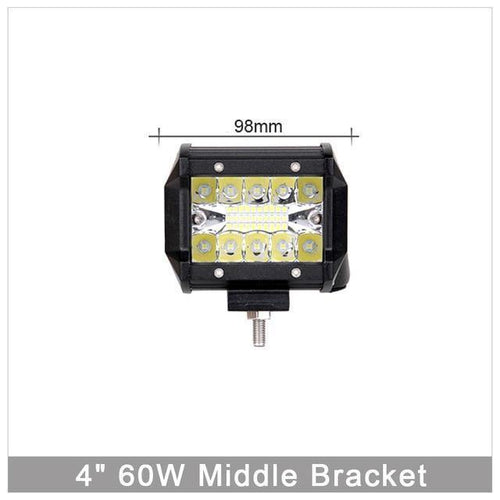 Planet Gates 60W Combo Beam x1 60W 120W 180W 4x4 Offroad Led Light Bar For Cars Combo Beams Off road SUV ATV Tractor Boat Trucks Excavator 12V 24V Work Lights