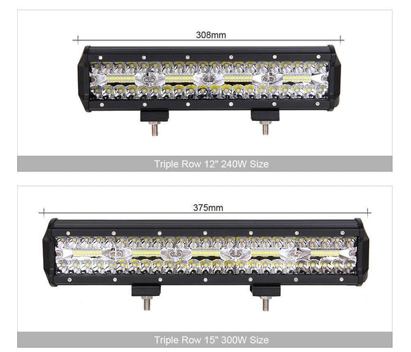 Planet Gates 60W Combo Beam x1 60W 120W 180W 4x4 Offroad Led Light Bar For Cars Combo Beams Off road SUV ATV Tractor Boat Trucks Excavator 12V 24V Work Lights