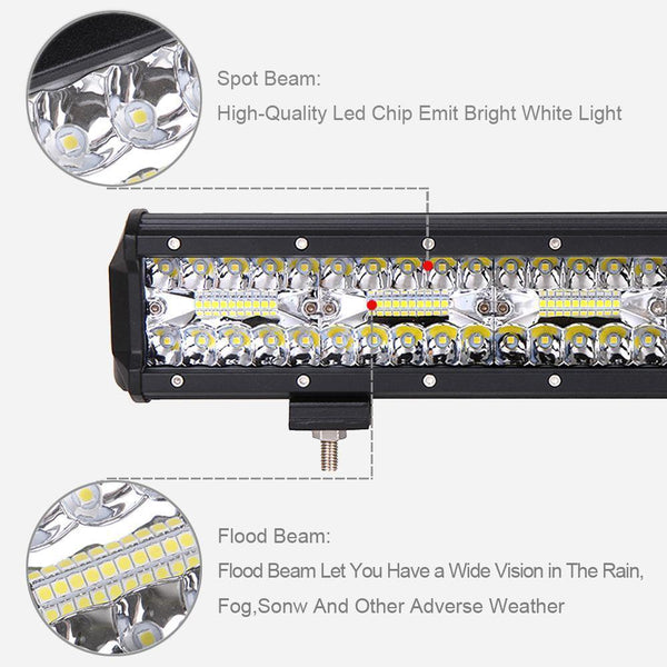 Planet Gates 60W Combo Beam x1 60W 120W 180W 4x4 Offroad Led Light Bar For Cars Combo Beams Off road SUV ATV Tractor Boat Trucks Excavator 12V 24V Work Lights