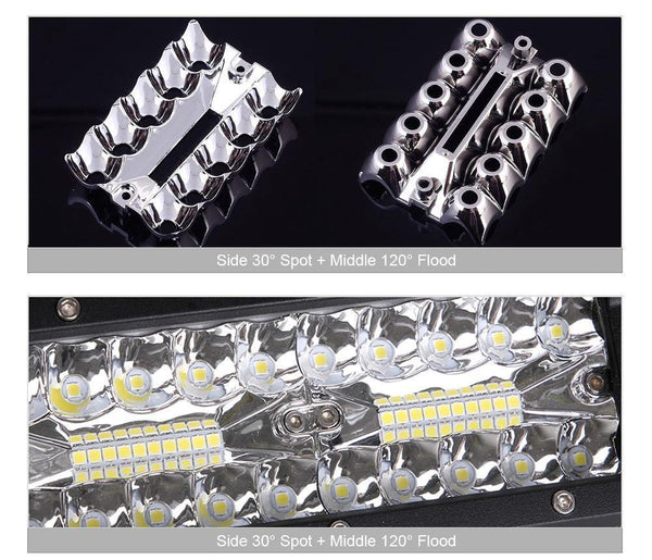 Planet Gates 60W Combo Beam x1 60W 120W 180W 4x4 Offroad Led Light Bar For Cars Combo Beams Off road SUV ATV Tractor Boat Trucks Excavator 12V 24V Work Lights