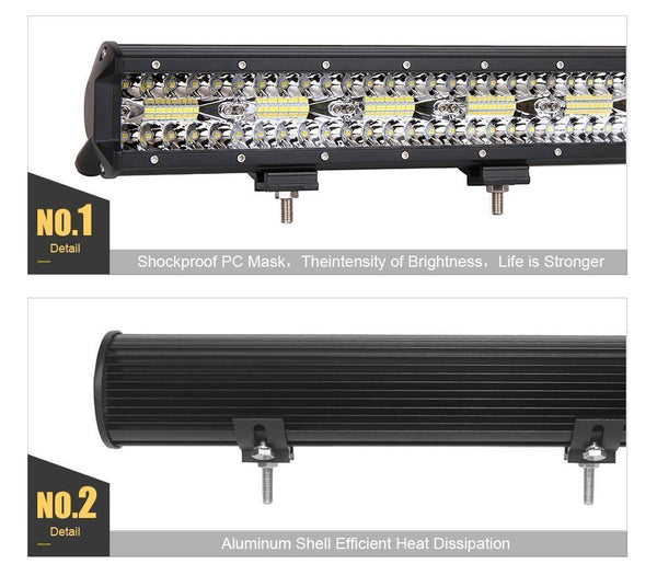 Planet Gates 60W Combo Beam x1 60W 120W 180W 4x4 Offroad Led Light Bar For Cars Combo Beams Off road SUV ATV Tractor Boat Trucks Excavator 12V 24V Work Lights