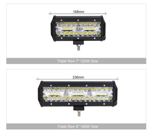 Planet Gates 60W Combo Beam x1 60W 120W 180W 4x4 Offroad Led Light Bar For Cars Combo Beams Off road SUV ATV Tractor Boat Trucks Excavator 12V 24V Work Lights