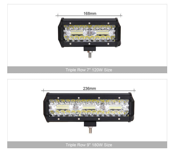 Planet Gates 60W Combo Beam x1 60W 120W 180W 4x4 Offroad Led Light Bar For Cars Combo Beams Off road SUV ATV Tractor Boat Trucks Excavator 12V 24V Work Lights