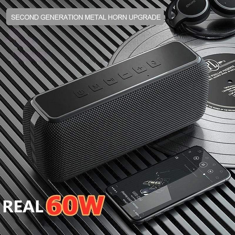 Planet Gates 60W Wireless Waterproof Bluetooth Speaker DSP Bass Column Portable Outdoor Speaker TWS Subwoofer Soundbar Support TF Card AUX