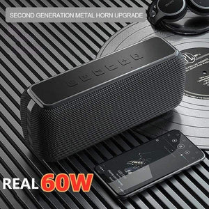 Planet Gates 60W Wireless Waterproof Bluetooth Speaker DSP Bass Column Portable Outdoor Speaker TWS Subwoofer Soundbar Support TF Card AUX