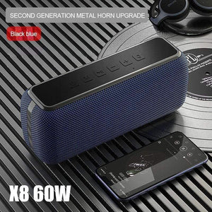 Planet Gates 60W Wireless Waterproof Bluetooth Speaker DSP Bass Column Portable Outdoor Speaker TWS Subwoofer Soundbar Support TF Card AUX