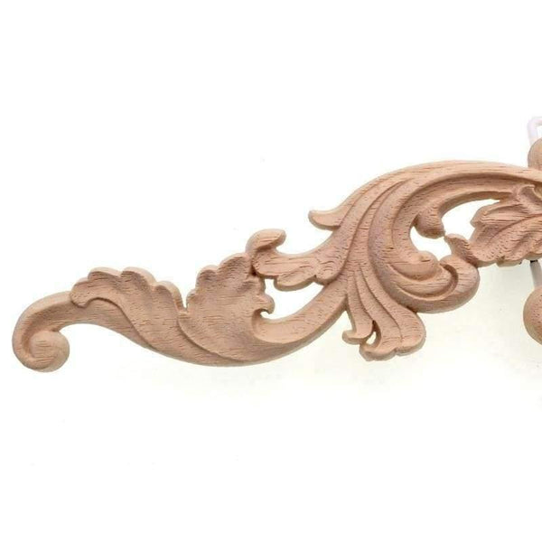 Planet Gates 60x14cm Natural Oak Wood Carved Applique Furniture Decorative Figurine Miniatures Model Home Decoration Accessories