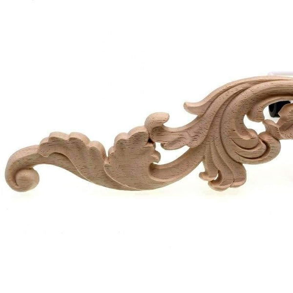 Planet Gates 60x14cm Natural Oak Wood Carved Applique Furniture Decorative Figurine Miniatures Model Home Decoration Accessories
