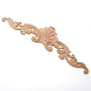 Planet Gates 60x14cm Natural Oak Wood Carved Applique Furniture Decorative Figurine Miniatures Model Home Decoration Accessories