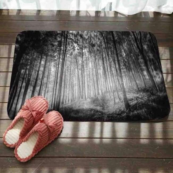 Planet Gates 60x40mat 1 3pcs/lot Tree Printed Toilet Seat Cover Plants Scenery Flannel Fabric Toilet Case Non-slip Mat Bathroom Products Home Decoration