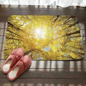 Planet Gates 60x40mat 2 3pcs/lot Tree Printed Toilet Seat Cover Plants Scenery Flannel Fabric Toilet Case Non-slip Mat Bathroom Products Home Decoration