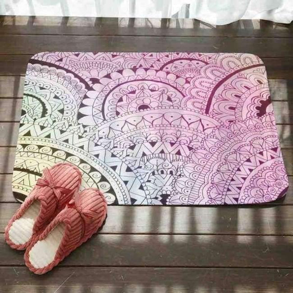 Planet Gates 60x40mat 3 3pcs/lot Mandala Printed Toilet Seat Cover Flannel Fabric Toilet Case Mandala Non-slip Mat Bathroom Products Home Decoration