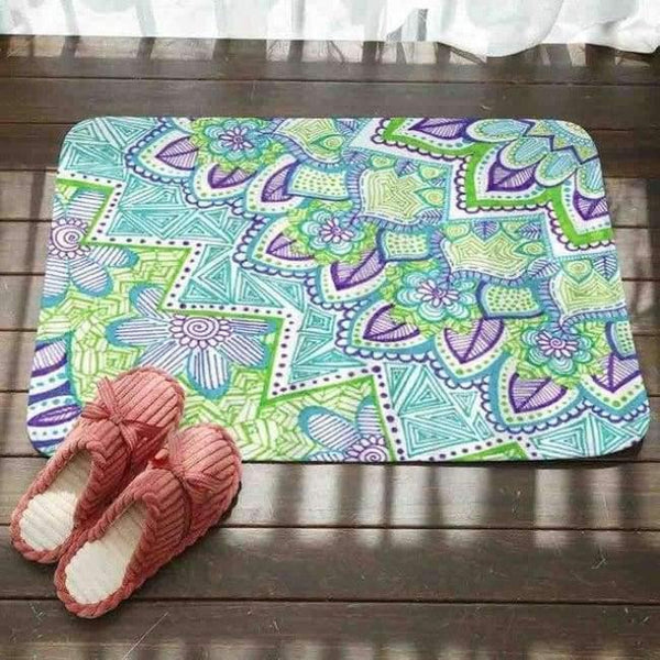 Planet Gates 60x40mat 3pcs/lot Mandala Printed Toilet Seat Cover Flannel Fabric Toilet Case Mandala Non-slip Mat Bathroom Products Home Decoration