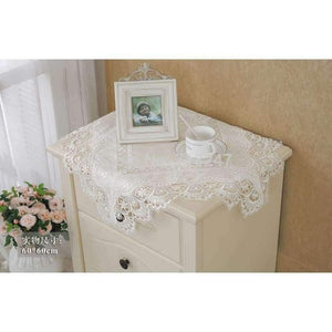 Planet Gates 60x60cm Home Textiles Hot Sale Elegant Lace Tablecloths Peacock Jacquard Wedding Table Linen Cloth Covers Decoration Towels