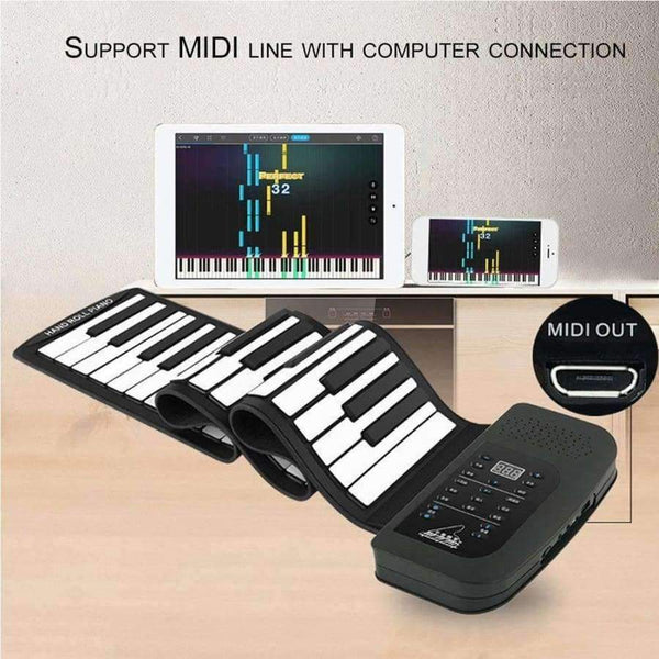Planet Gates 61 Key Roll Up Piano Electronic Training Tool Professional Musical Instrument US PLUG Standard