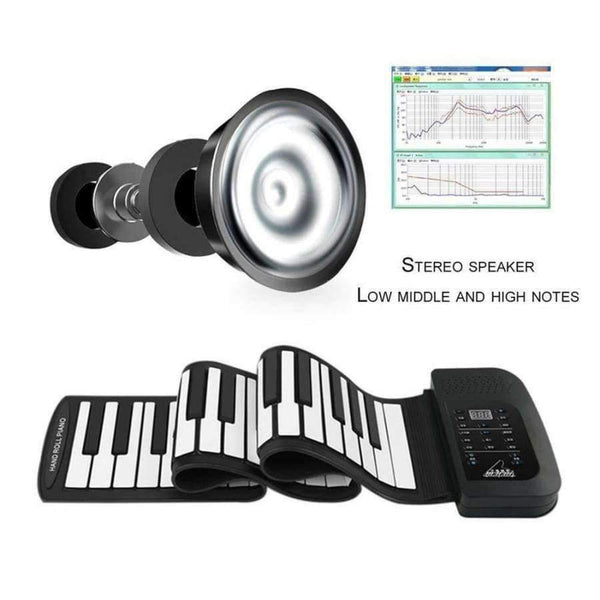 Planet Gates 61 Key Roll Up Piano Electronic Training Tool Professional Musical Instrument US PLUG Standard
