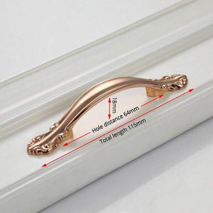 Champagne Gold Door Handles Zinc Alloy Cabinet Handle Drawer Knobs European Wardrobe Pulls Kitchen Handle Furniture Hardware