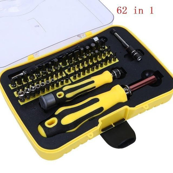 Planet Gates 62 in 1 Multi-Bit Precision Torx Screw Driver Set Torx Screwdriver Tweezer Cell Phone PC PSP Repair Disassembly Hand Tool Pack