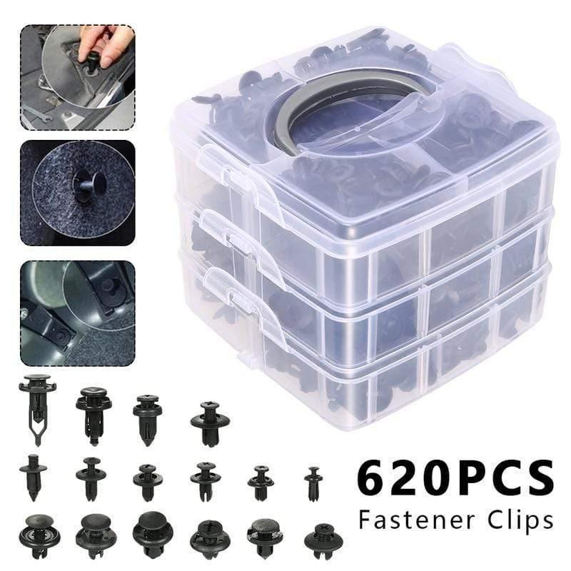 Planet Gates 620 Pcs Fastener Clips Mixed Car Fasteners Door Trim Panel Auto Bumper Rivet Retainer Push Engine Cover Fender with Box