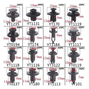 Planet Gates 620 Pcs Fastener Clips Mixed Car Fasteners Door Trim Panel Auto Bumper Rivet Retainer Push Engine Cover Fender with Box