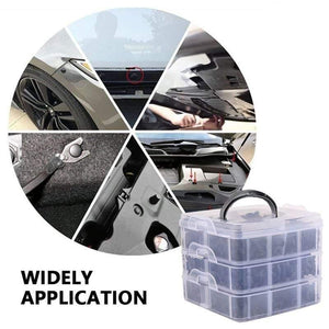 Planet Gates 620 Pcs Fastener Clips Mixed Car Fasteners Door Trim Panel Auto Bumper Rivet Retainer Push Engine Cover Fender with Box