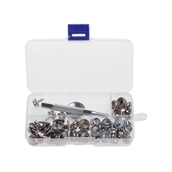 Planet Gates 62pcs Fixing Pressure Buttons kits Stainless Steel Boat Navy Canvas Cloth Snap Cover Button Socket Kit for shipping boat covers