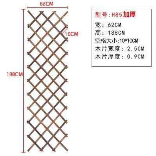 Planet Gates 62x188cm Expanding Wooden Garden Wall Fence Panel Plant Climb Trellis Support Decorative Garden Fence for Home Yard Garden Decoration
