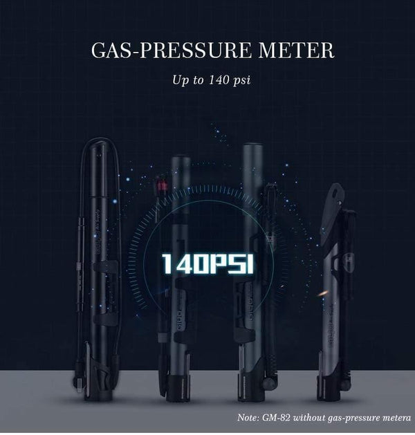 Planet Gates 631 Cycling Bicycle Pump 140 PSI MTB Foldable Bike Ball Aluminum Alloy Portable Floor Air Inflator Pump Presta / Schrader Valve