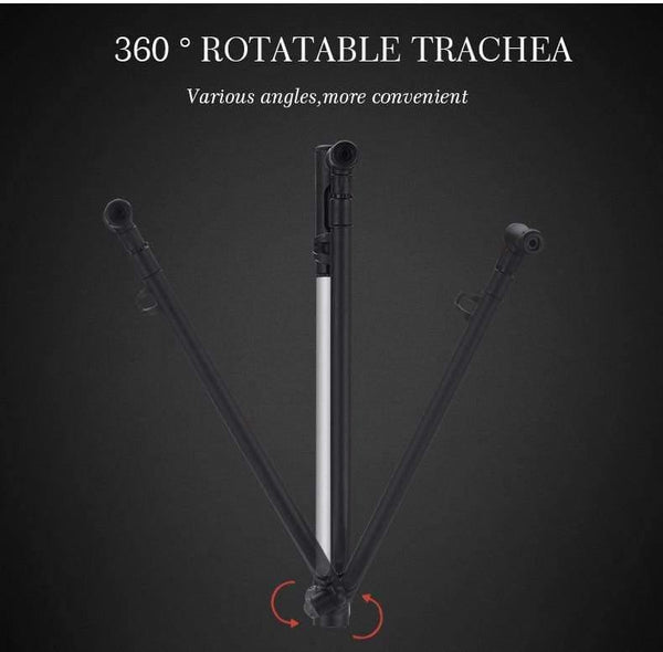 Planet Gates 631 Cycling Bicycle Pump 140 PSI MTB Foldable Bike Ball Aluminum Alloy Portable Floor Air Inflator Pump Presta / Schrader Valve