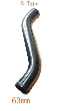 Planet Gates 63MM-S-Type Universal 2.5inch Aluminum Tube 51/57/63/76mm Air Intake Pipe for Racing Car Intercooler Air Intake 0/45/90/180 Degrees L S Type