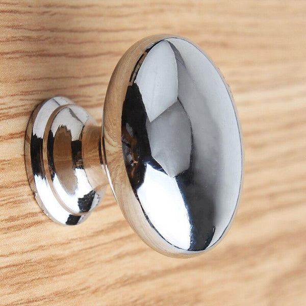 64mm Modern Simple Shiny Silver Cup Shell Drawer Cabinet Pulls Knobs 2.5" Bright Chrome Dresser Cupboard Handle Knob