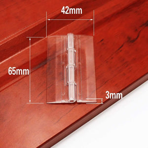 10Pcs 25X33mm 30X33mm 45x33mm 65x42mm  Plastic Folding Hinges Transparent Plexiglass Hinge Durable Clear Acrylic