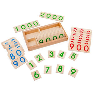 Planet Gates 650 Children's wooden montessori numbers 1-9000 learning card math teaching aids preschool children early education educational toys