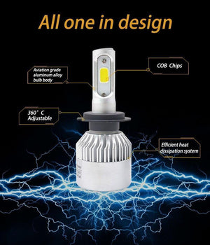 Planet Gates 6500K 72W 8000LM / China / 9005/HB3 1 set H7 LED H1 H4 H11 Car Headlight Bulb H3 HB4 H8 HB3 9005 9006 LED Fog Lights 72W 8000LM 6500K Auto Car Light