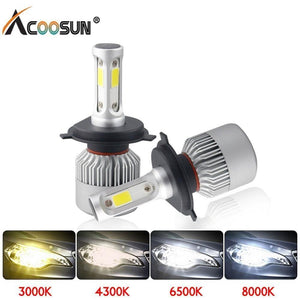 Planet Gates 6500K / 8000LM 2 Pcs / H1 LED 4300K S2 H4 H7 H1 COB LED Headlight Bulbs H11 H13 12V 9005 9006 H3 9004 9007 9012 72W 8000LM Car LED lamp 3000K 8000K 6500K